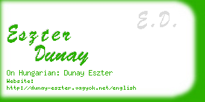 eszter dunay business card